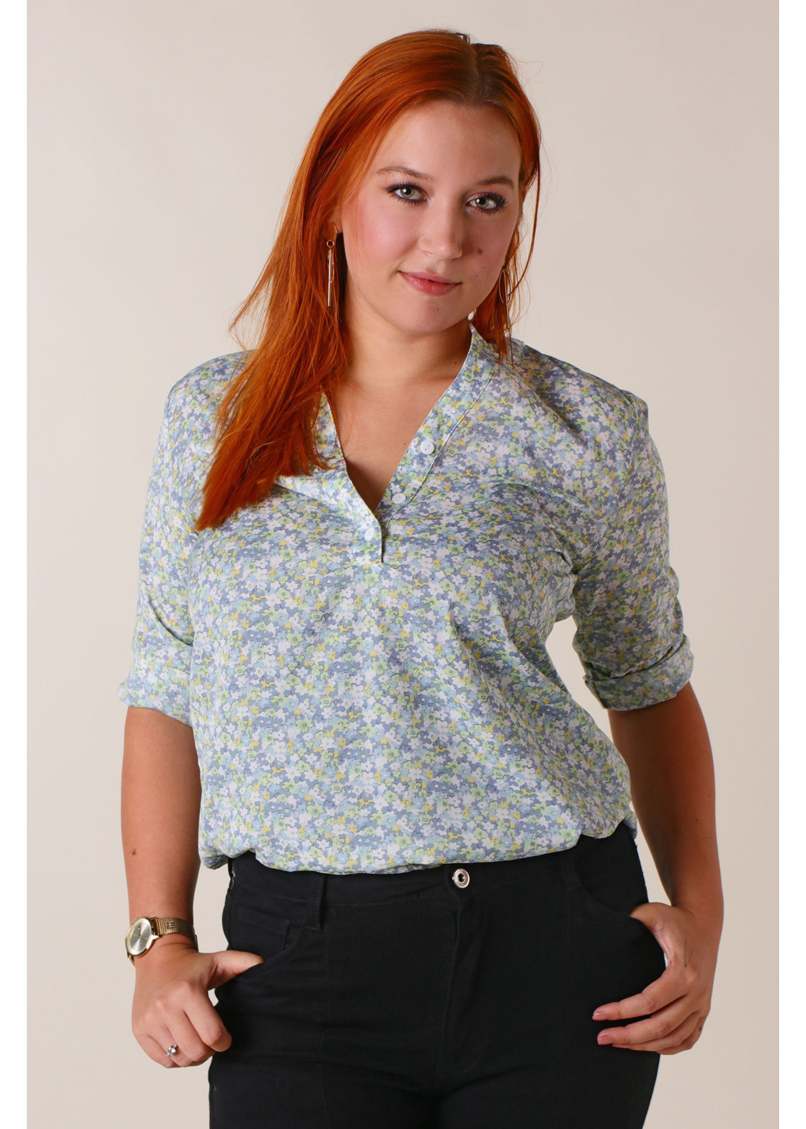 Moocci Flower Shirt - BLUE