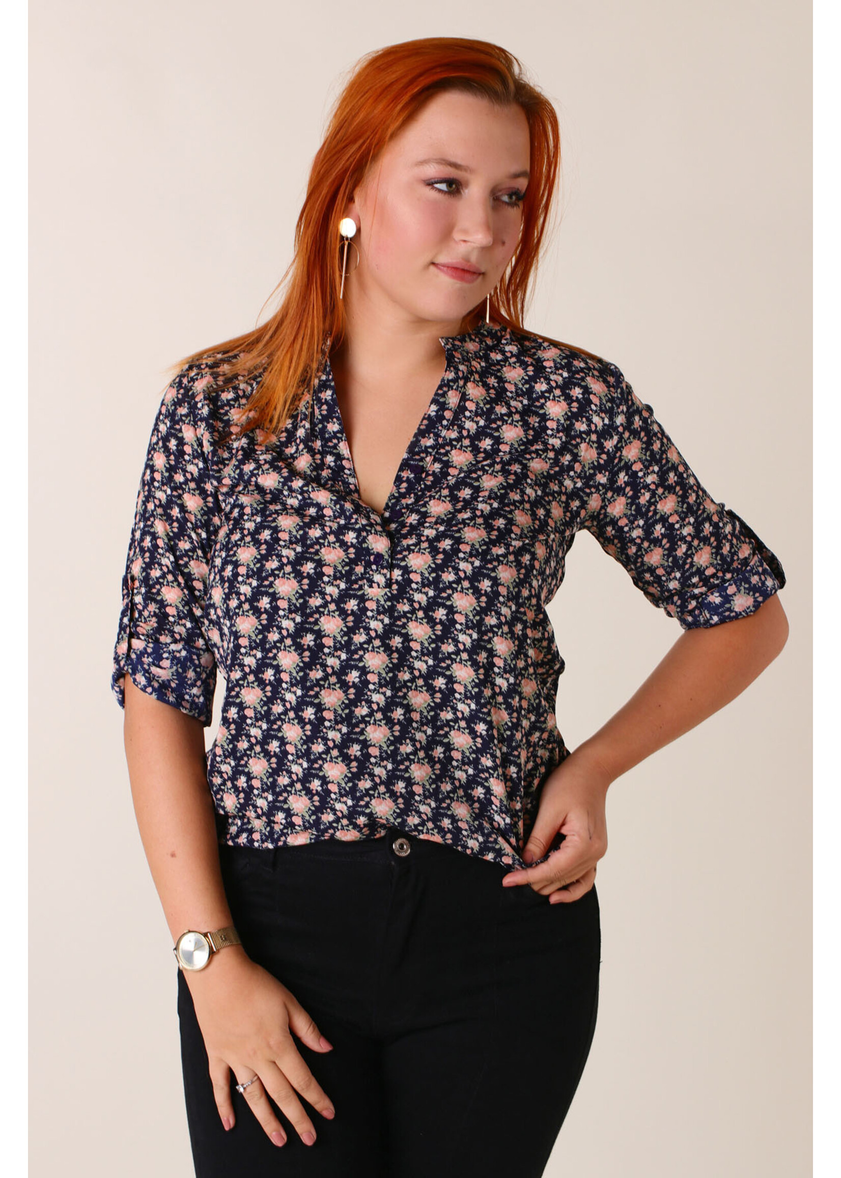 Moocci Flower Shirt - BLUE