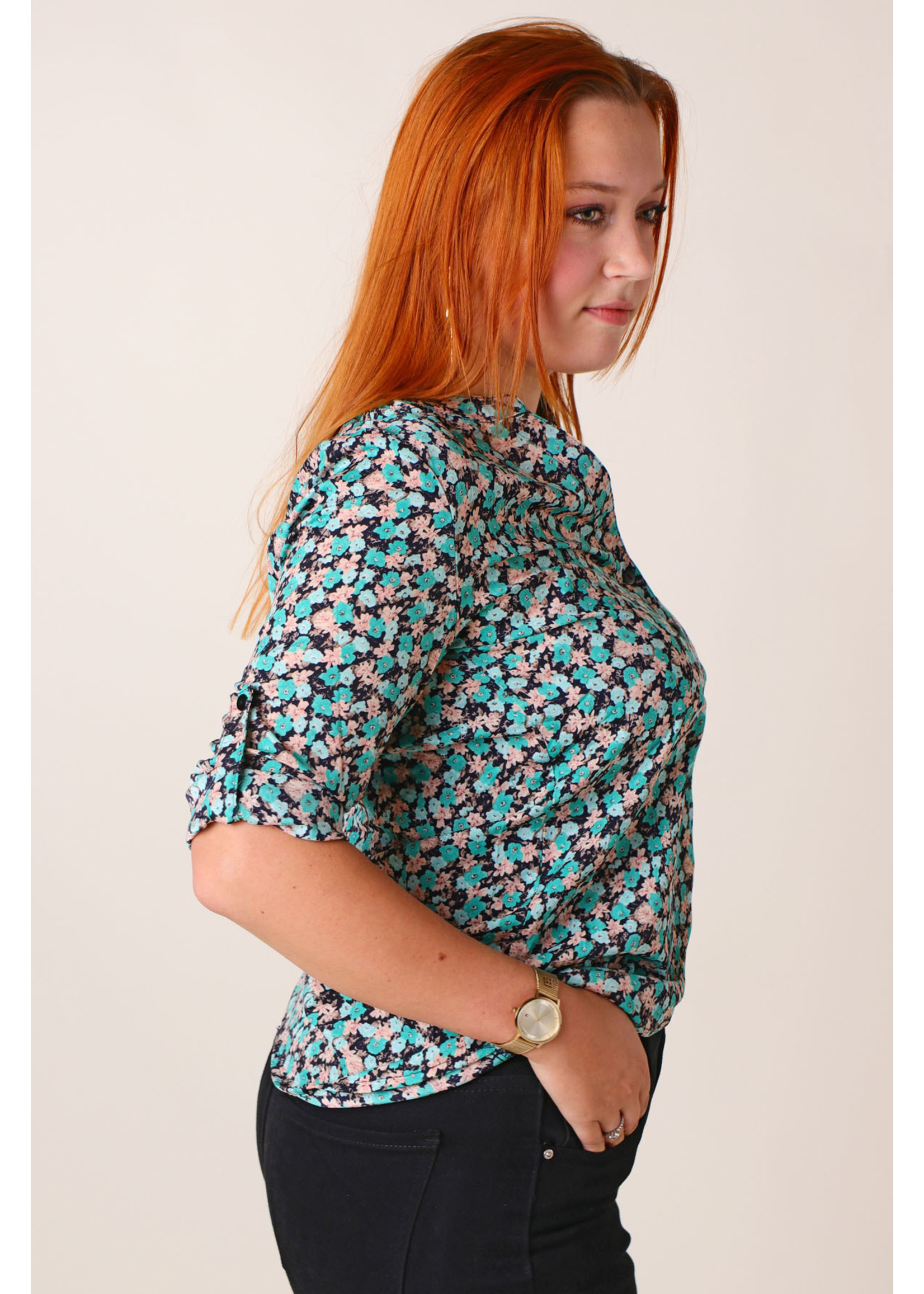 Moocci Flower Shirt - BLUE