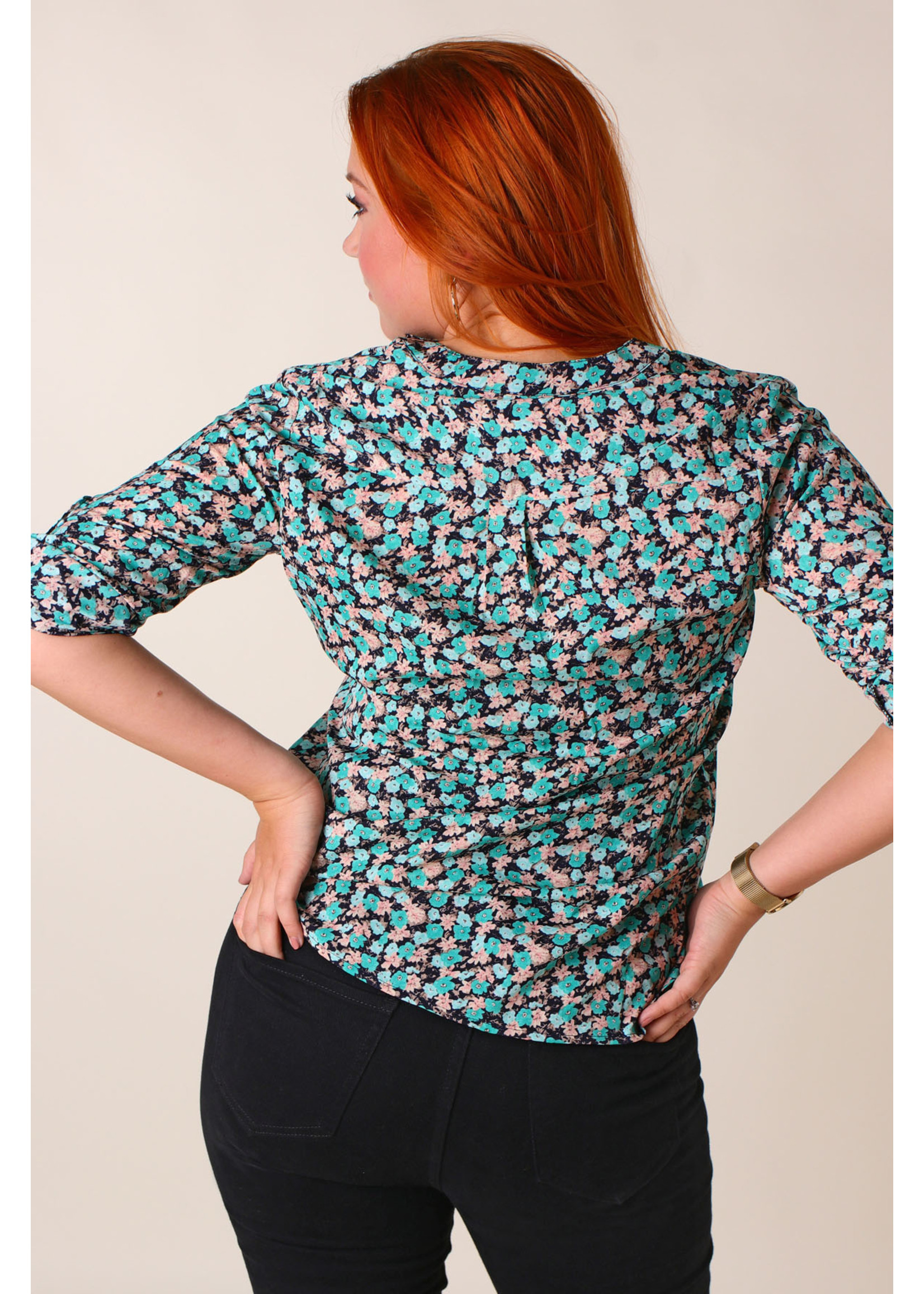 Moocci Flower Shirt - BLUE