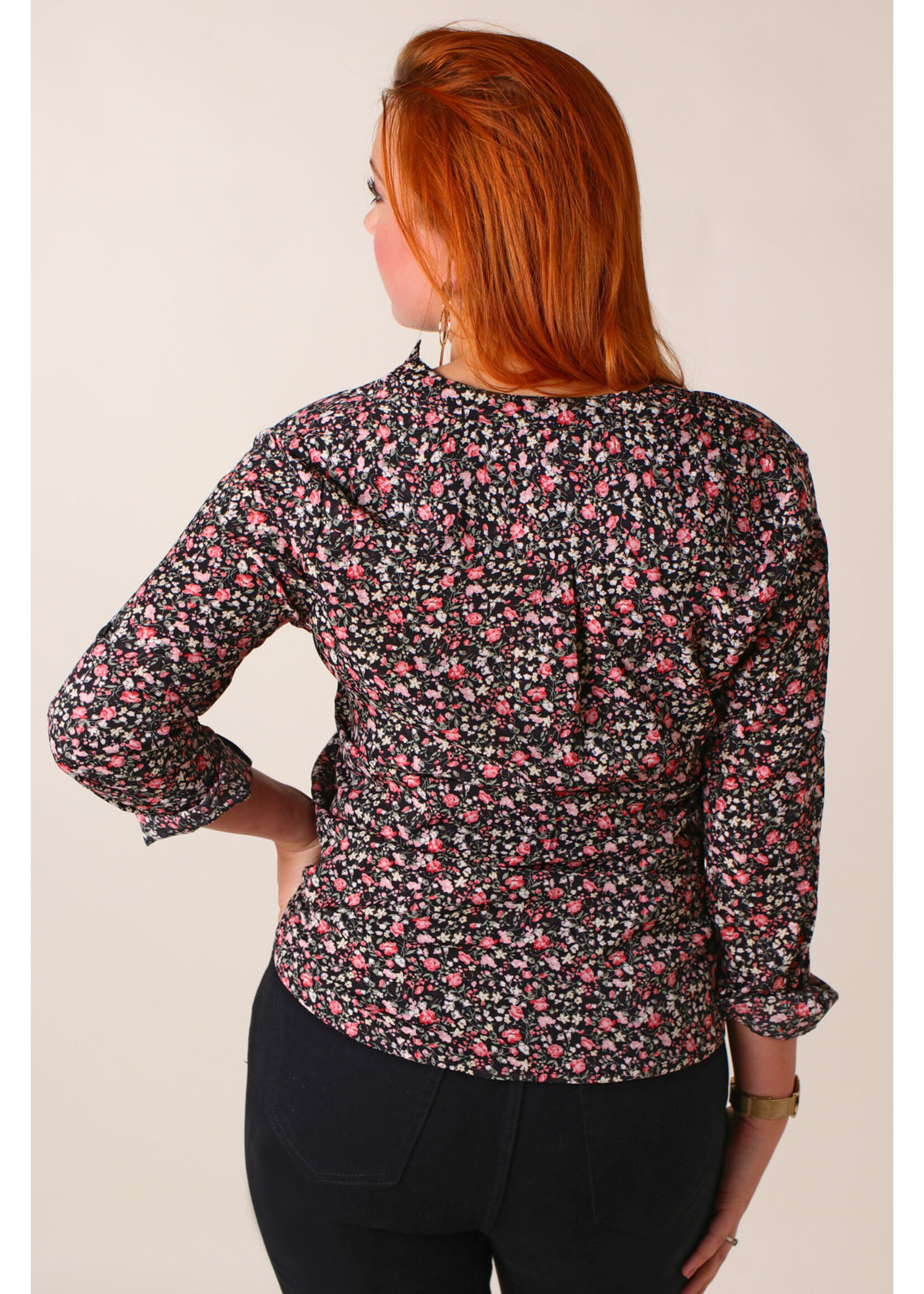 Moocci Flower Shirt - BLACK