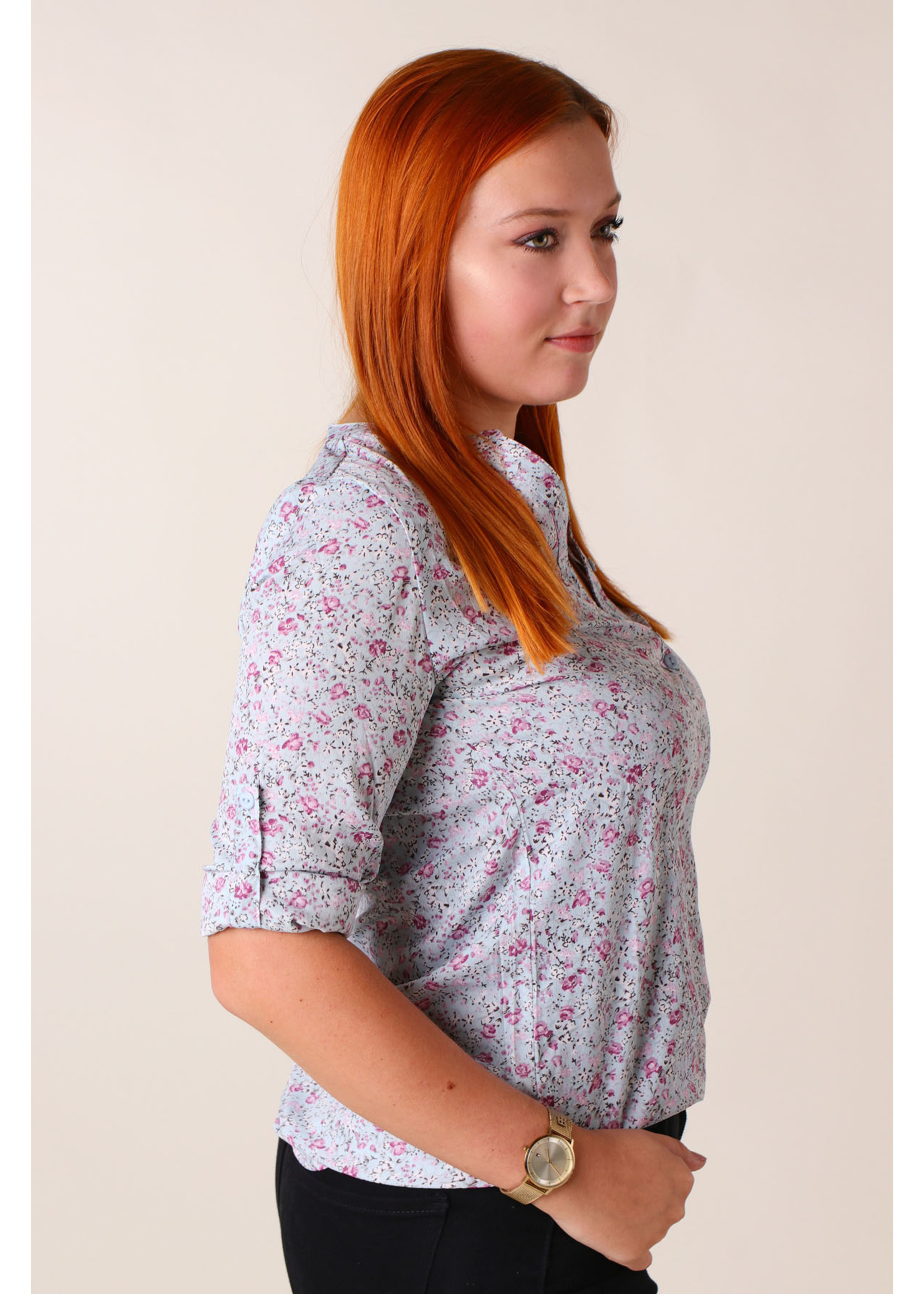 Moocci Flower Shirt - LIGHT BLUE