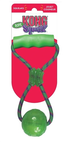 Kong squeezz ball met handvat
