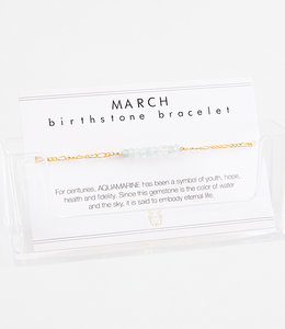 Birthstone armband - maart