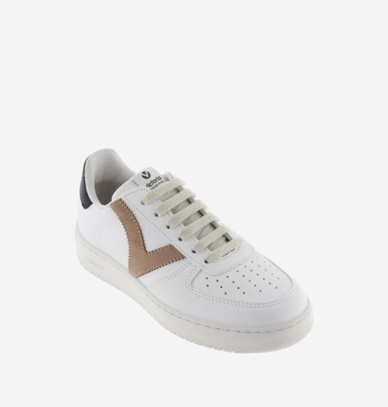 Madrid Synthetic effect contrast leather trainer Cuarzo
