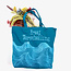 Fraai Canvas Beach Shopper oceaan blauw