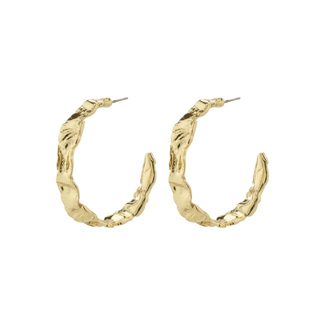Pilgrim JULITA recycled semi-hoop earrings gold-plated