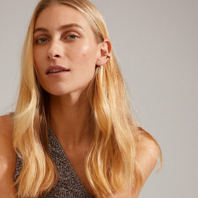 Pilgrim MATYLDA recycled crystal cuff earring gold-plated