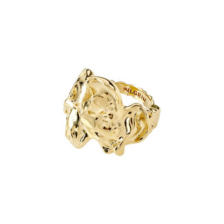 Pilgrim JADWIGA recycled organic shaped ring gold-plated