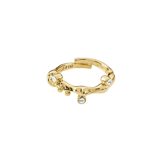 Pilgrim IWONA recycled crystal ring gold-plated