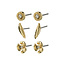 Pilgrim ECHO recycled earrings 3-in-1 set gold-plated