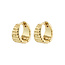 Pilgrim JEMMA huggie hoop earrings gold-plated