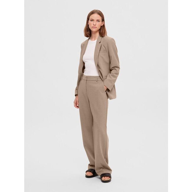 Selected Femme slfrita mw wide pant camel