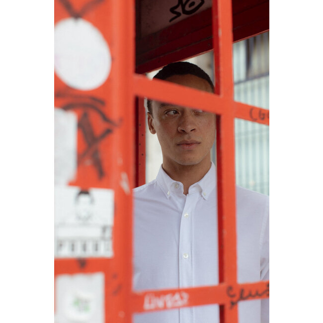 Van Harper Sh013 Organic cotton button-down Oxford stretch shirt off white