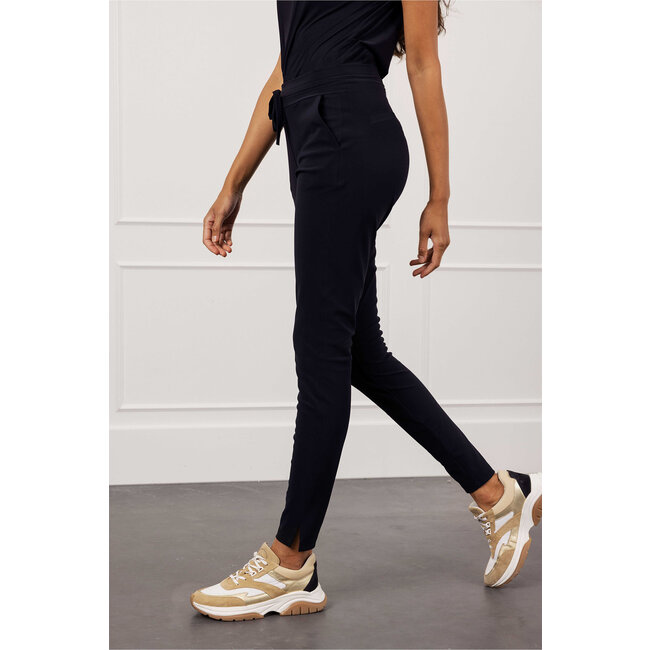 Studio Anneloes DOWNSTAIRS BONDED TROUSERS – DARK BLUE