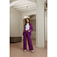 Studio Anneloes Lexie jacquard bonded trousers purper