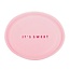 Ceramic petit four plate IT'S SWEET  soft pink