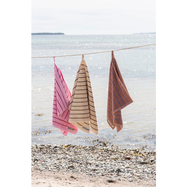 Naram Guest Towels camel & ultramarine