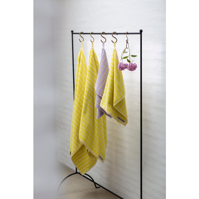 Naram Guest Towels pristine & neon yellow