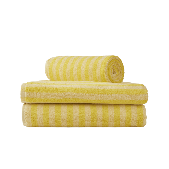 Naram Guest Towels pristine & neon yellow