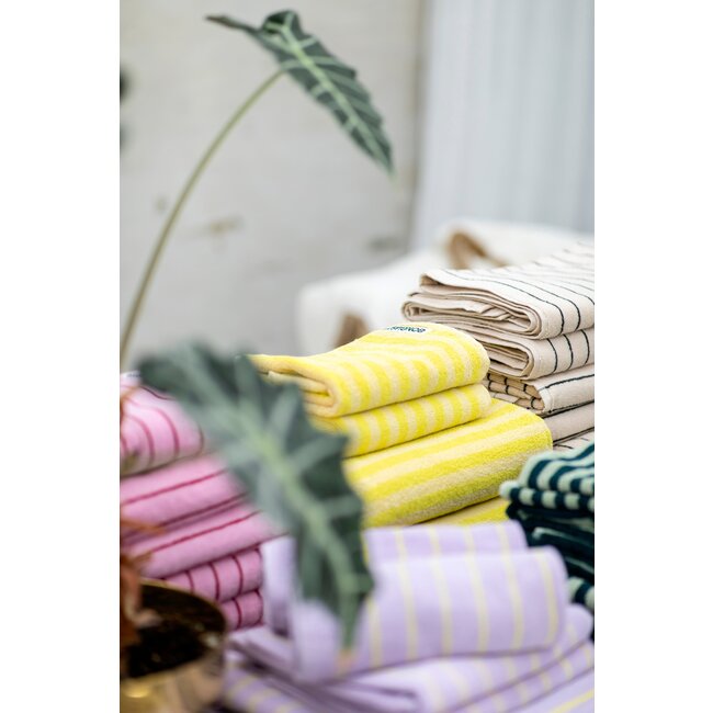 Naram Guest Towels pristine & neon yellow
