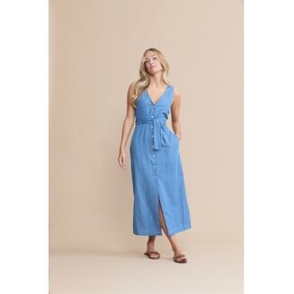 Peppercorn PCAllison Chambray Maxi Dress 9600 Light Blue Wash