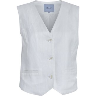 Minus MSAuguste Linen Vest 235 Cloud dancer