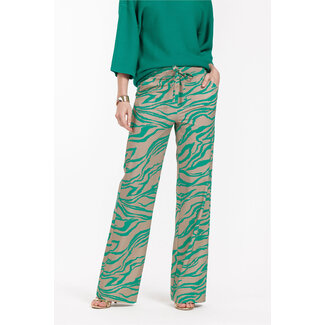 Studio Anneloes Abigail tiger trousers smaragd/clay