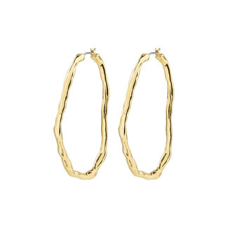 Pilgrim LIGHT recycled large hoops gold-plated
