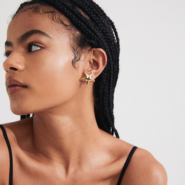 Pilgrim FORCE recycled earrings gold-plated