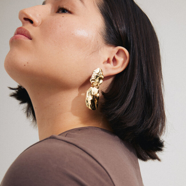Pilgrim BLOOM recycled earrings gold-plated