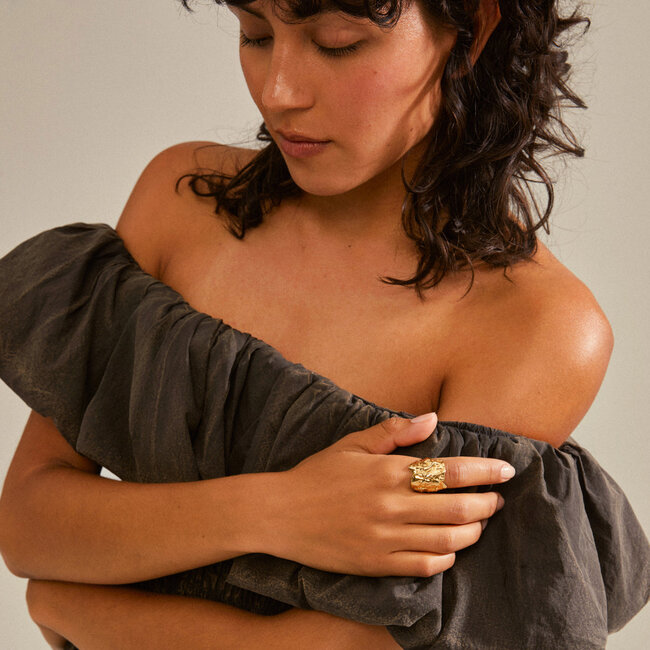 Pilgrim ORAH recycled ring gold-plated