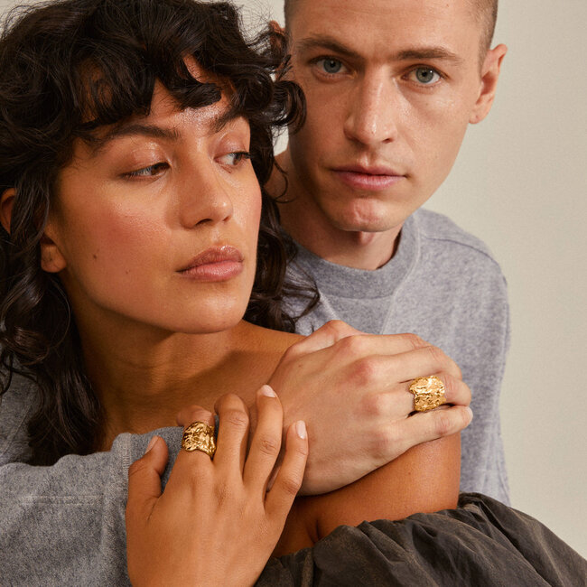 Pilgrim ORAH recycled ring gold-plated