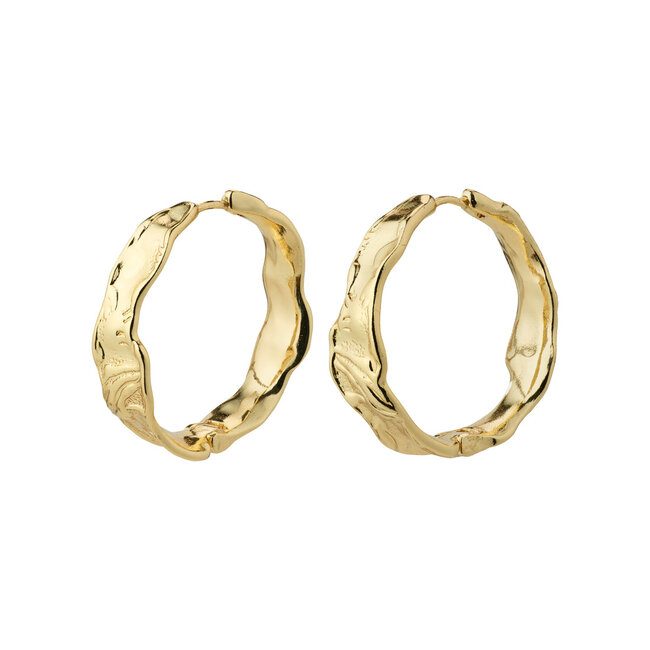 Pilgrim JULITA recycled hoop earrings gold-plated