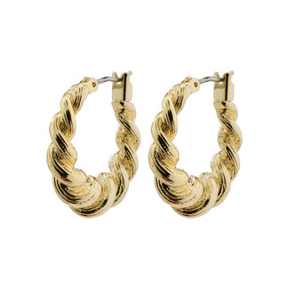 Pilgrim EILEEN twirl hoop earrings gold-plated