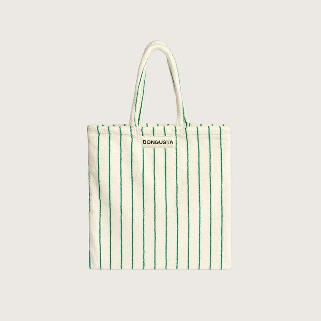 Naram Totebag Pure white & grass green