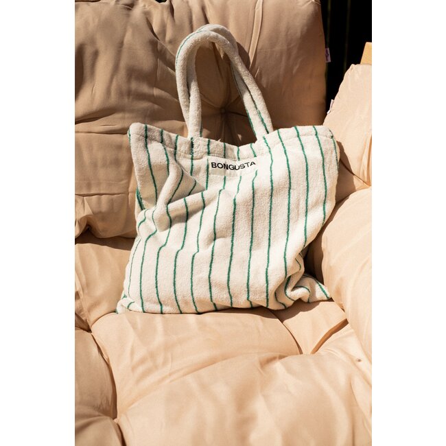 Naram Totebag Pure white & grass green