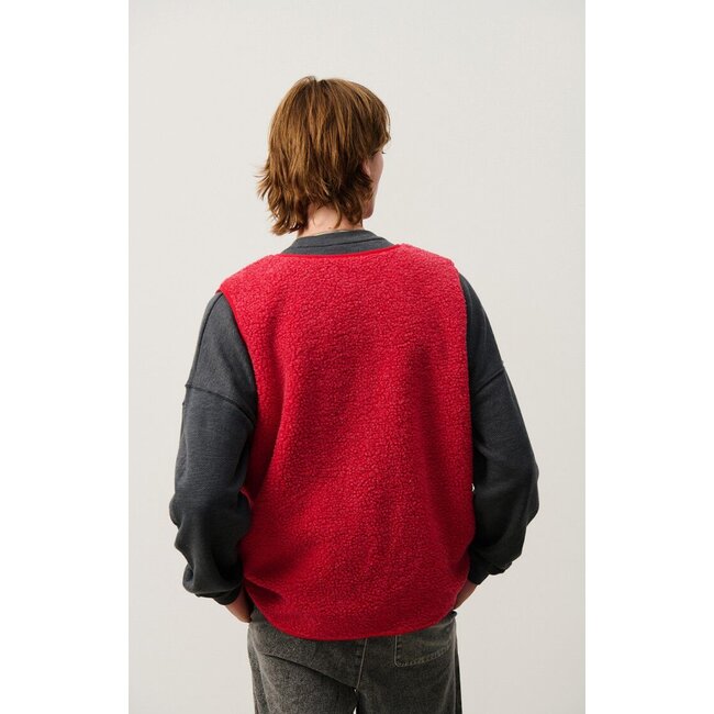 American vintage Hoktown gilet coquelicot