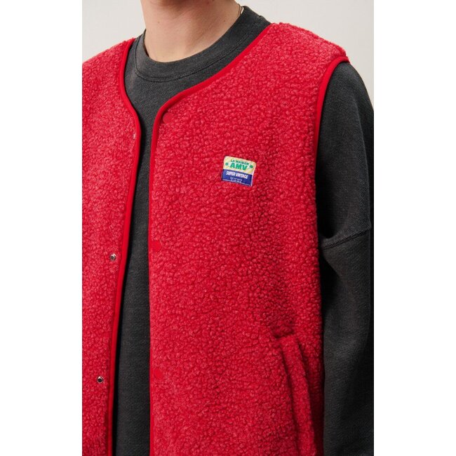 American vintage Hoktown gilet coquelicot