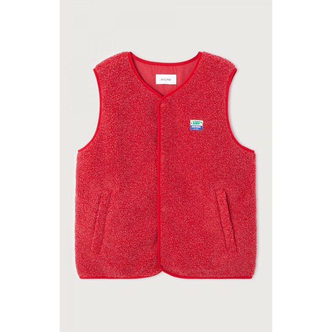 American vintage Hoktown gilet coquelicot