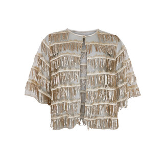 Black Colour Bccrystal sequin jacket golden