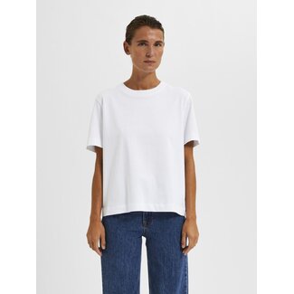 Selected Femme SLFESSENTIAL SS BOXY TEE NOOS Bright White