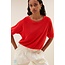 BY BAR neva slub top poppy-red