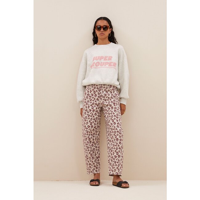 BY BAR begum pink cheetah pants pink cheetah print