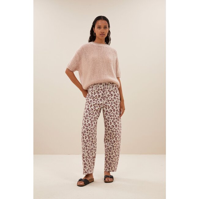 BY BAR begum pink cheetah pants pink cheetah print