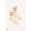 BY BAR logo sparkle oyster socks ash rose