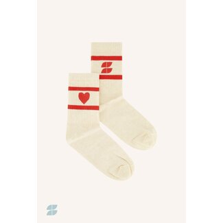 BY BAR heart socks poppy-red