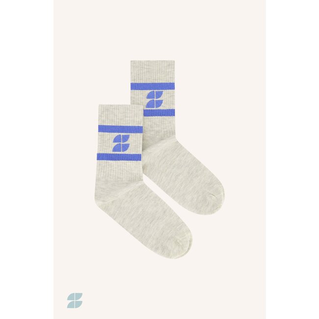 BY BAR logo socks queens blue