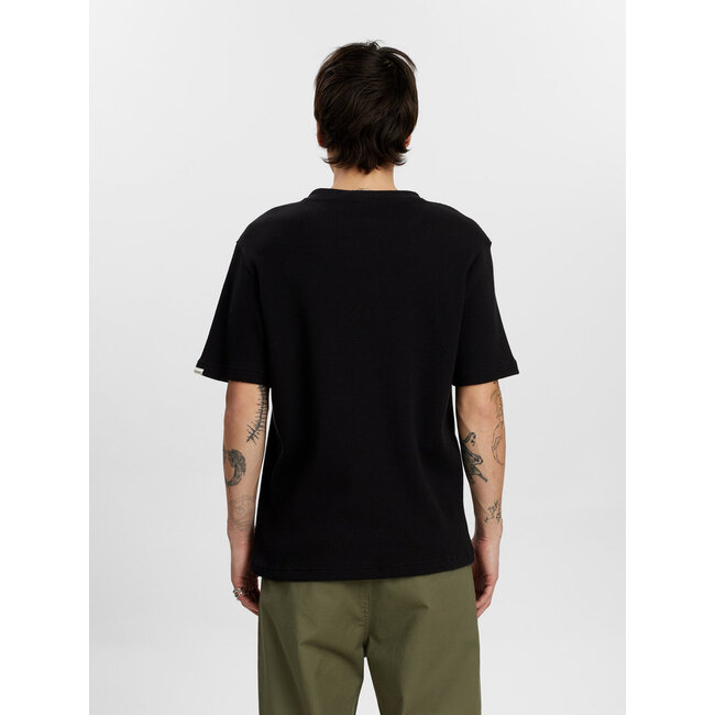 Anerkjendt AKKIKKI S/S WAFFLE TEE Caviar
