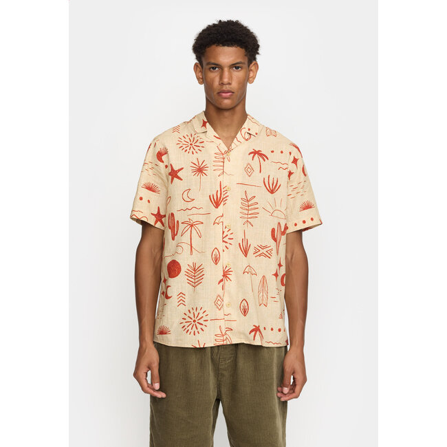 RVLT Short-sleeved Cuban Shirt Red 3169
